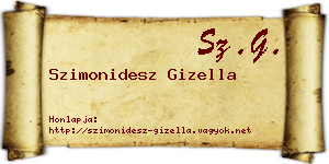 Szimonidesz Gizella névjegykártya