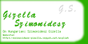 gizella szimonidesz business card